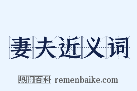 妻夫近义词是什么意思的图片